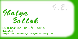 ibolya bollok business card